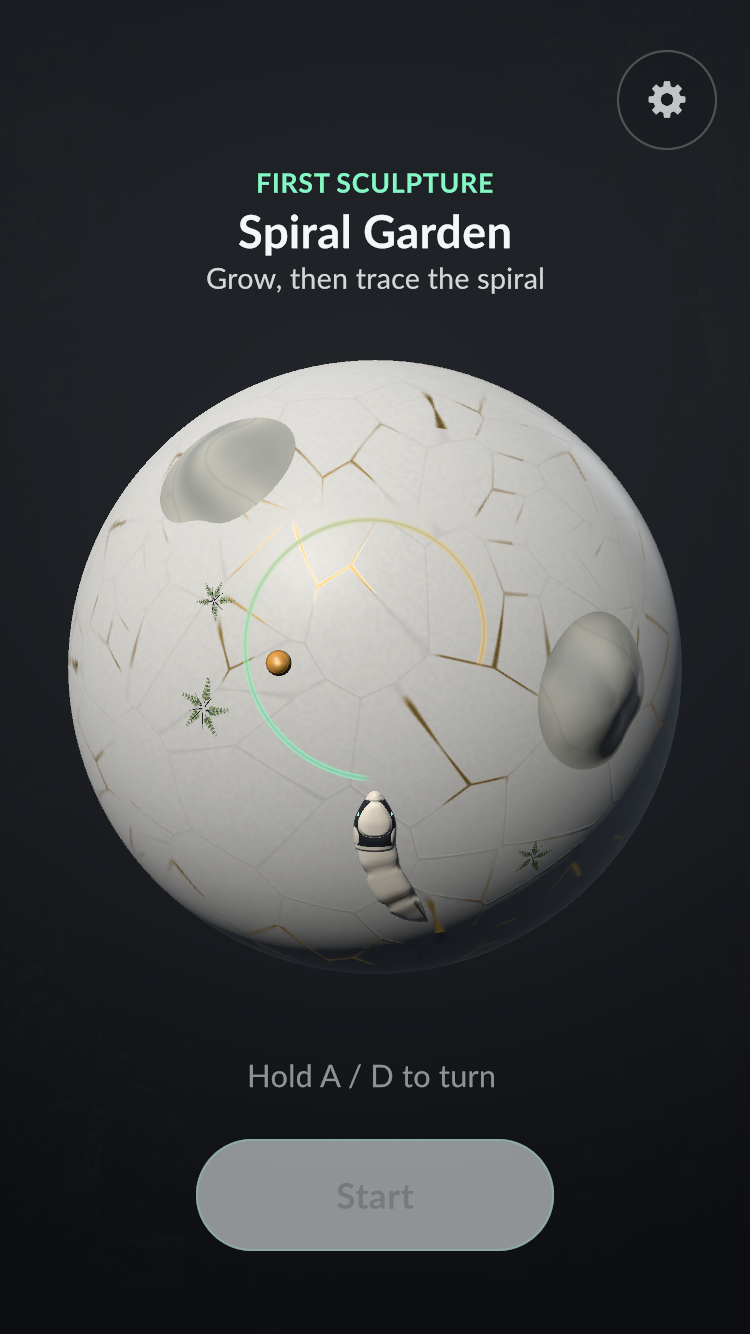 A white serpent and a glowing spiral pattern on the planet.